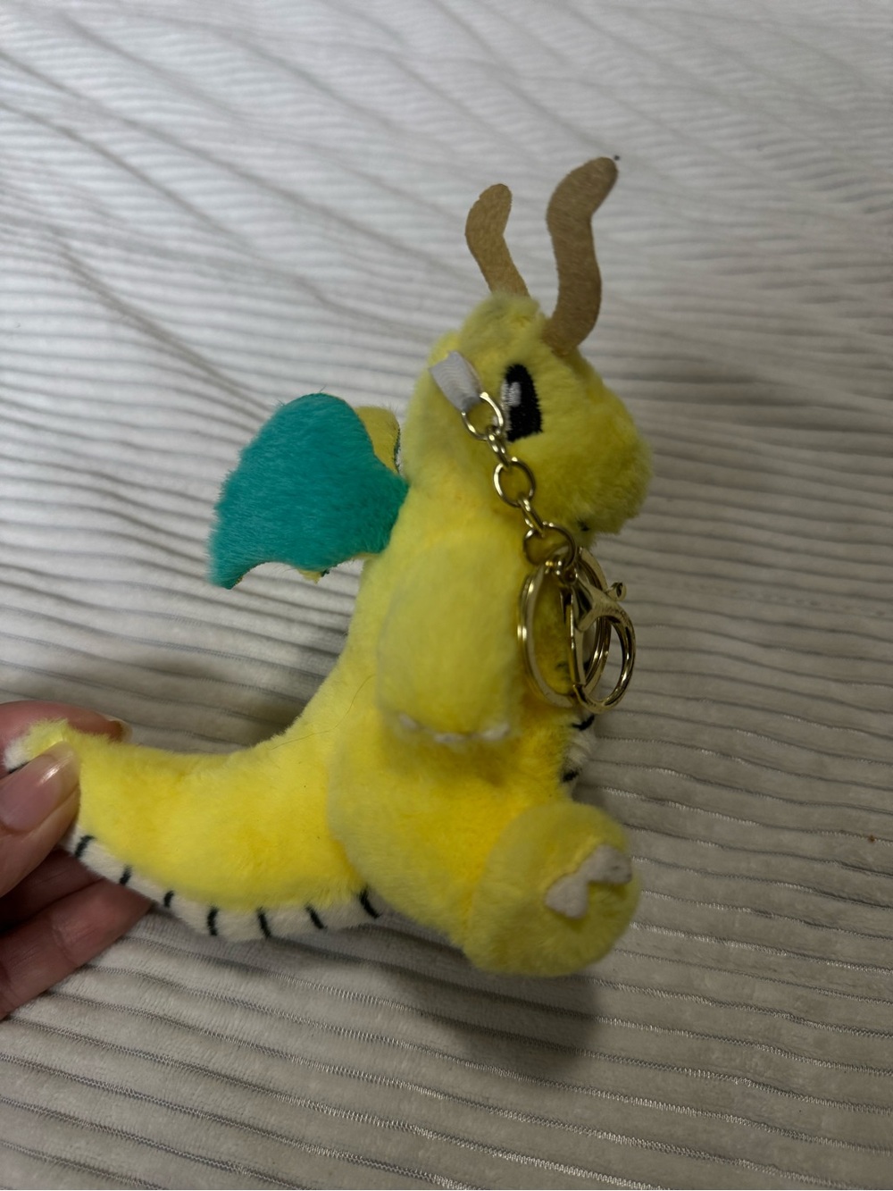 Yellow Small Dragonite Plush Keychain